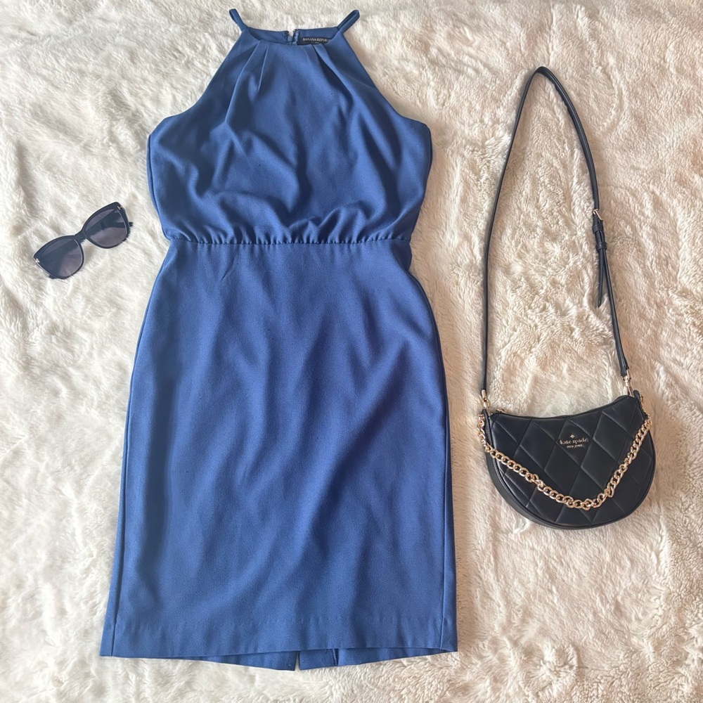 Banana Republic Blue Halter Dress